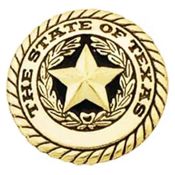1-1/4 In Western Texas Seal Concho Round Shape Brass Plated