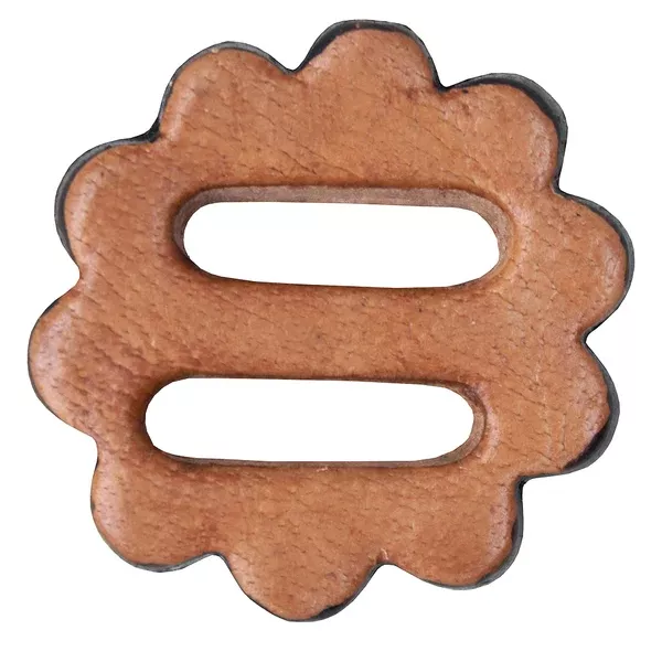 1-1/4" Slots Leather Concho Tan