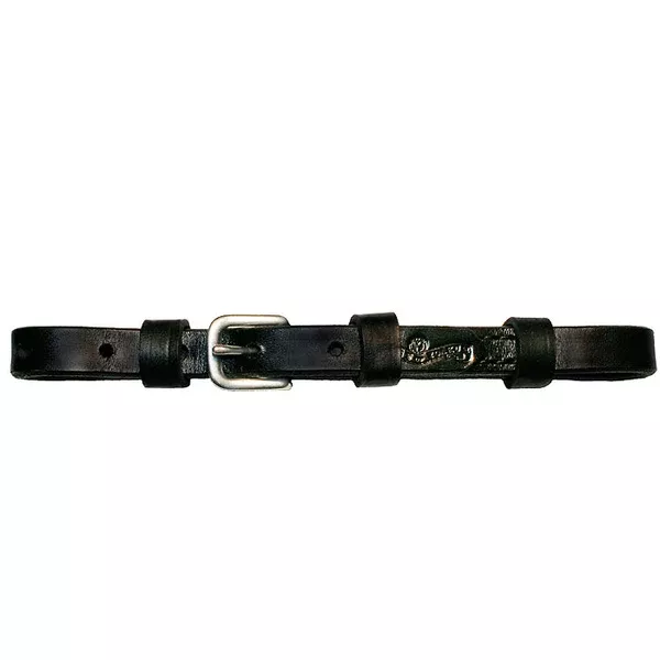 1/2 In. Circle Y Leather Horse Tack Curb Strap Black W/ Buckle