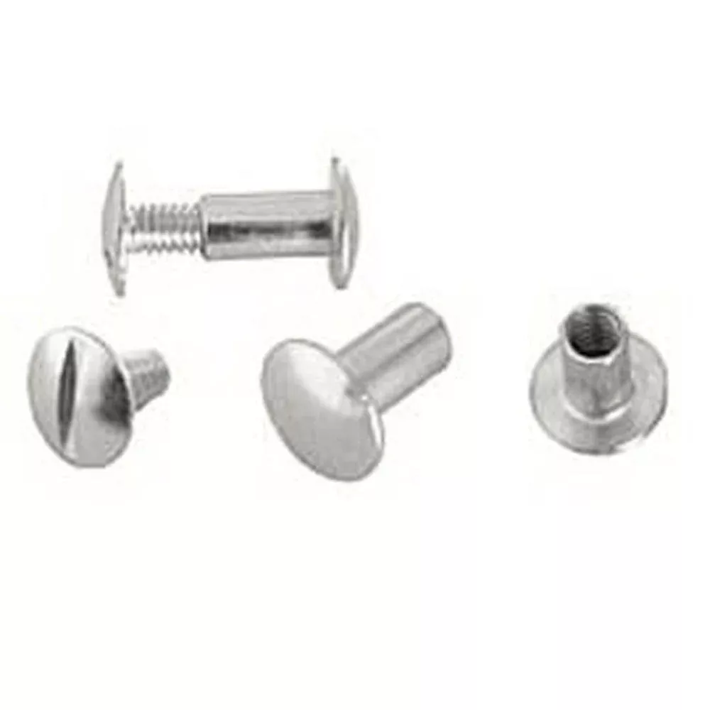 1/2 Inch Hilason Horse Saddle Tack Chicago Nickle Plated Screw