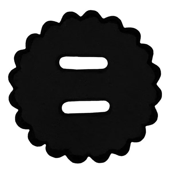 1" Hilason Slotted Scalloped Leather Rosette Concho Saddle Black