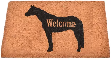 100% Coir Outdoor Welcome Mat - Standing Horse