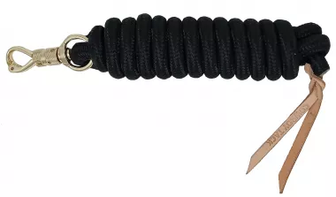 12 Foot Horsemanship Lead with Swivel Snap - Black