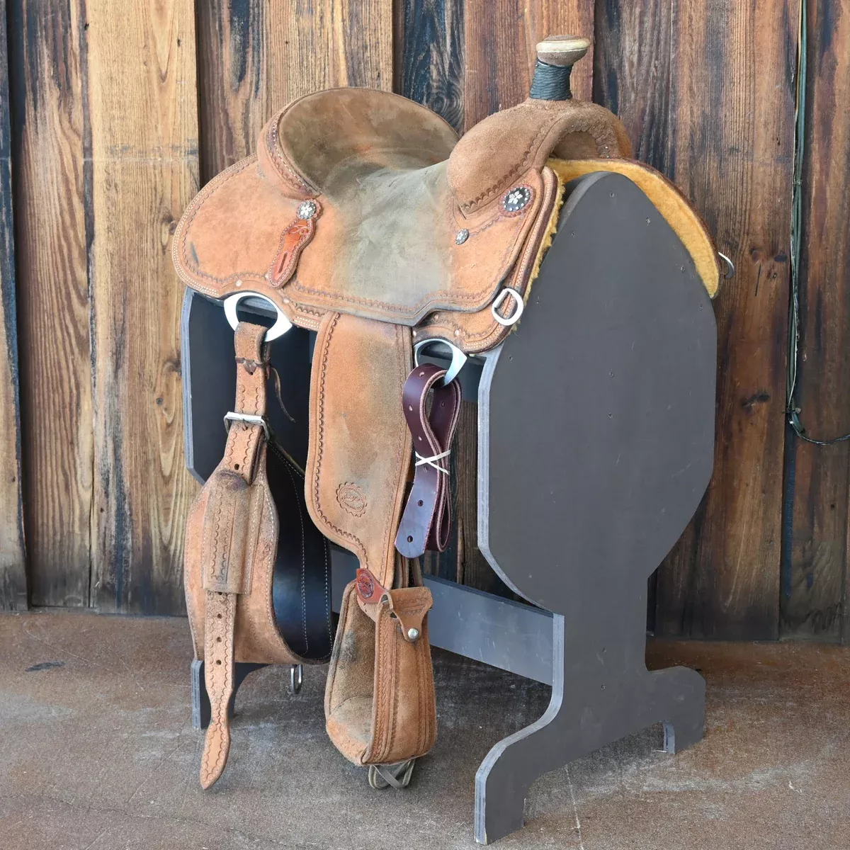 14" USED PATRICK SMITH TEAM ROPING SADDLE