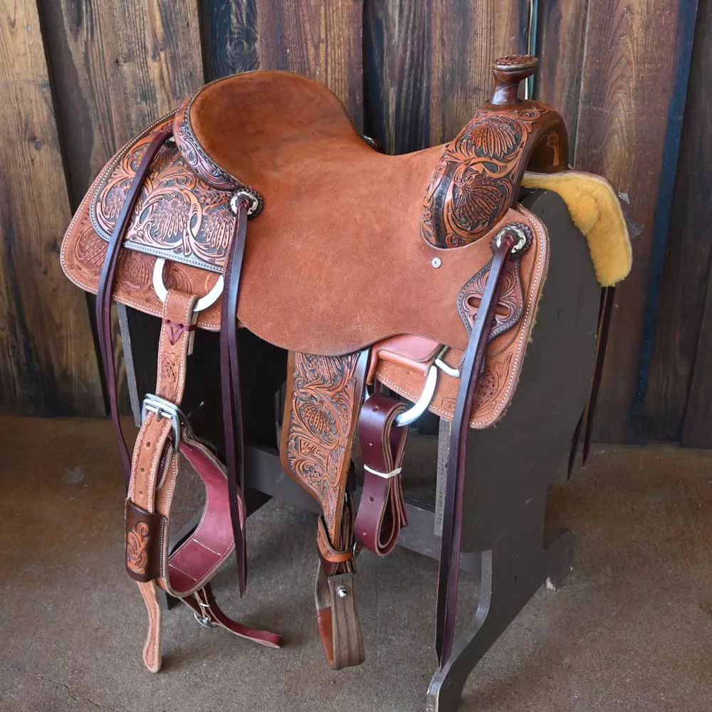 16.5" JEFF SMITH COW HORSE SADDLE