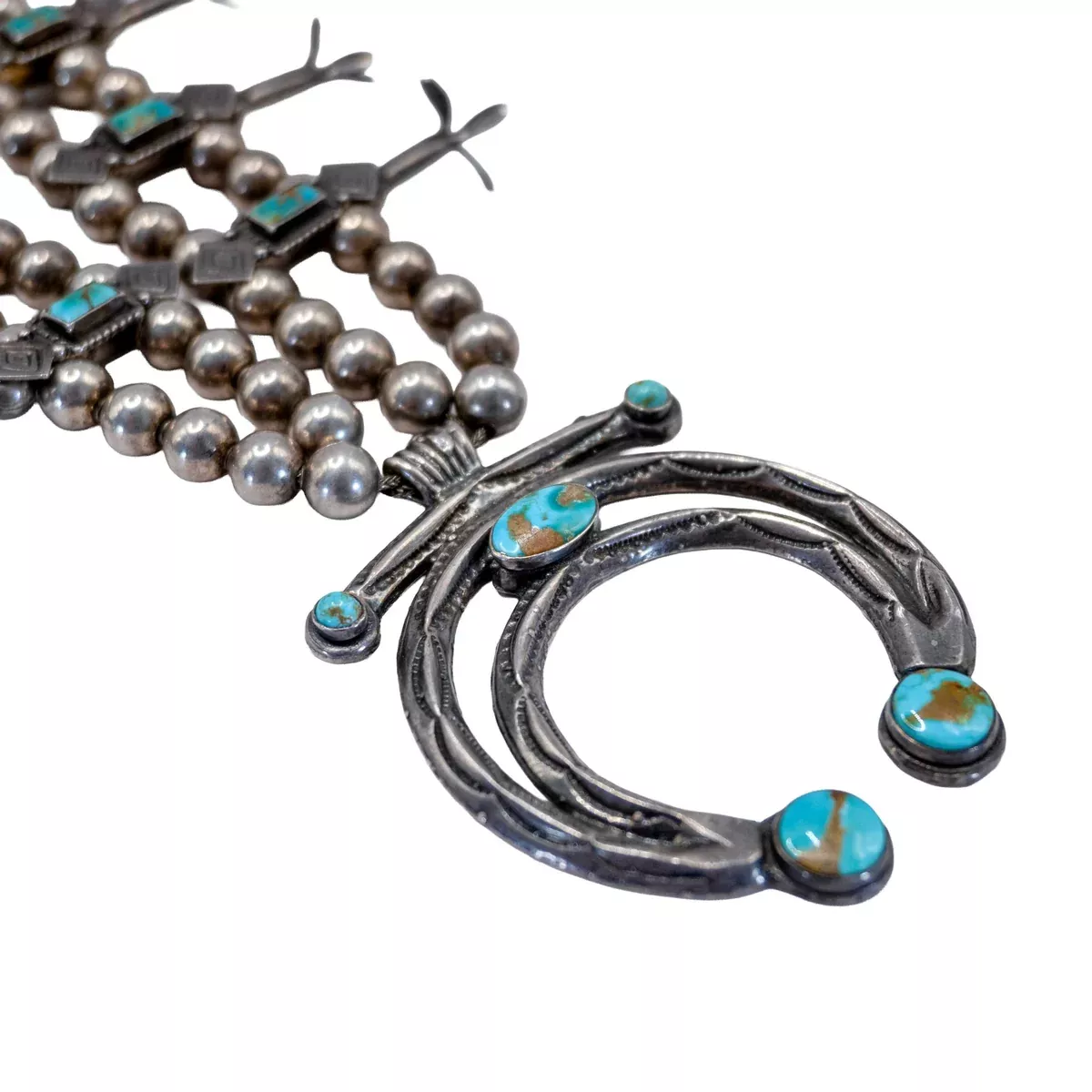 1930 Fred Harvey Royston Squash Blossom Necklace