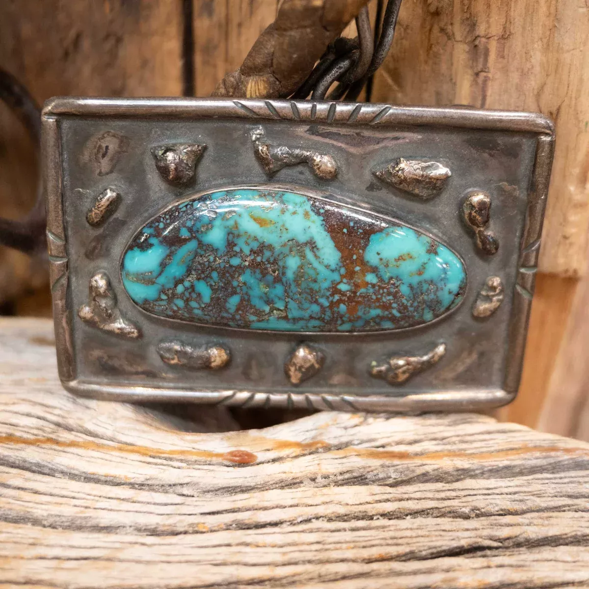 1930's Turquoise Belt Buckle