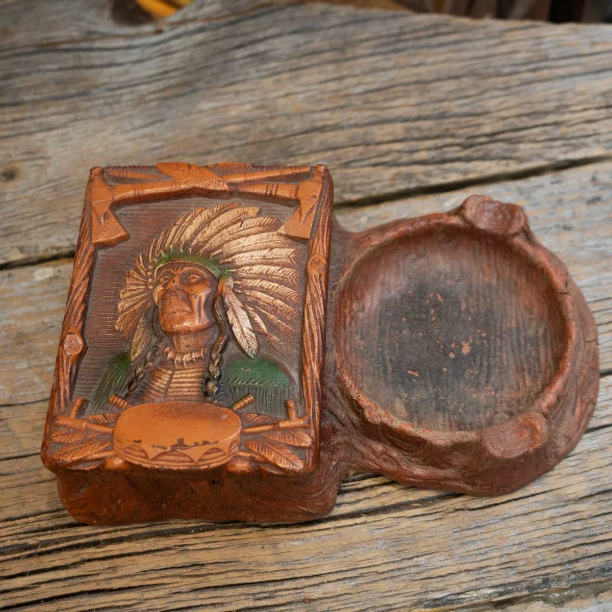 1940's - 50's Syroco Indian Chief Ashtray