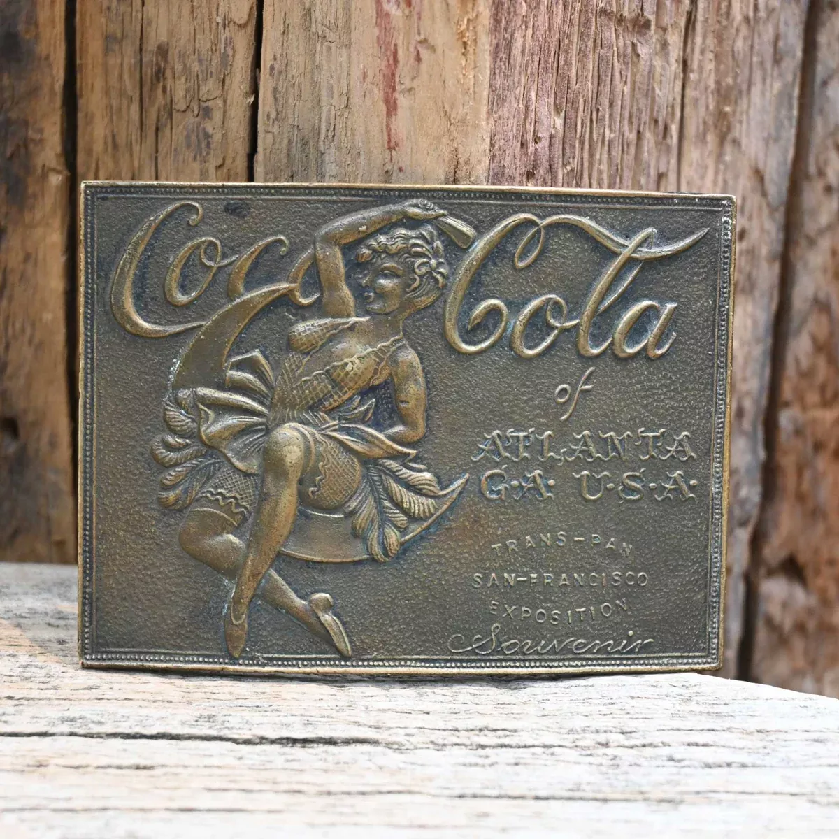 1970's - 80's Coca-Cola Brass Belt Buckle