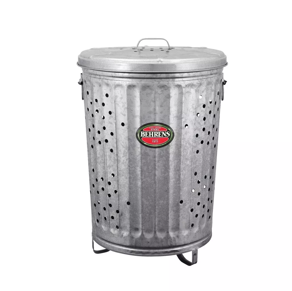 20-Gallon Galvanized Trash Burner Can