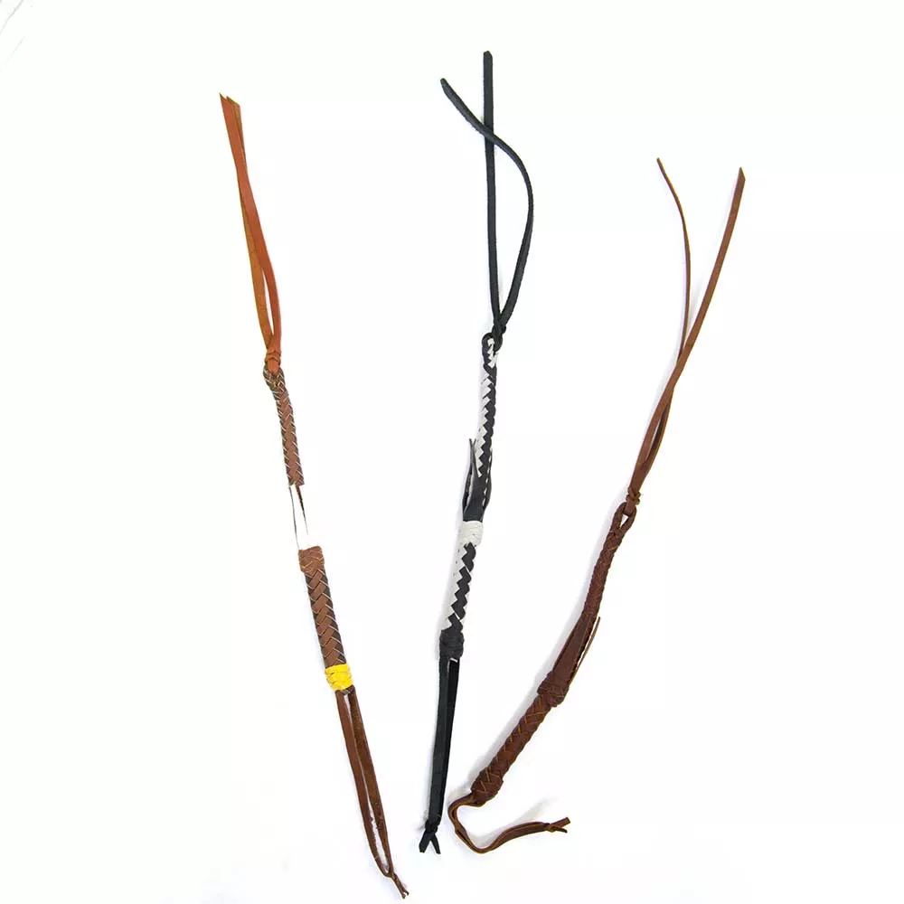 27" Cowboy Collection Braided Leather Quirts