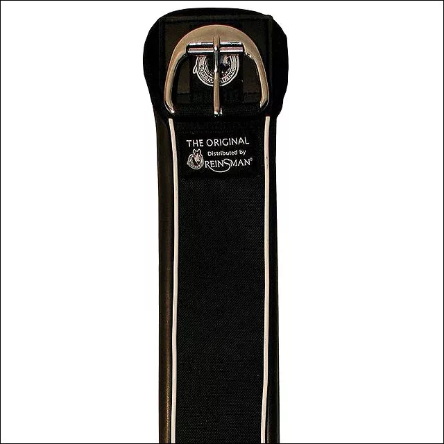 28" Reinsman Western Soft Touch Roper Neoprene Flexible Cinch Black Piping