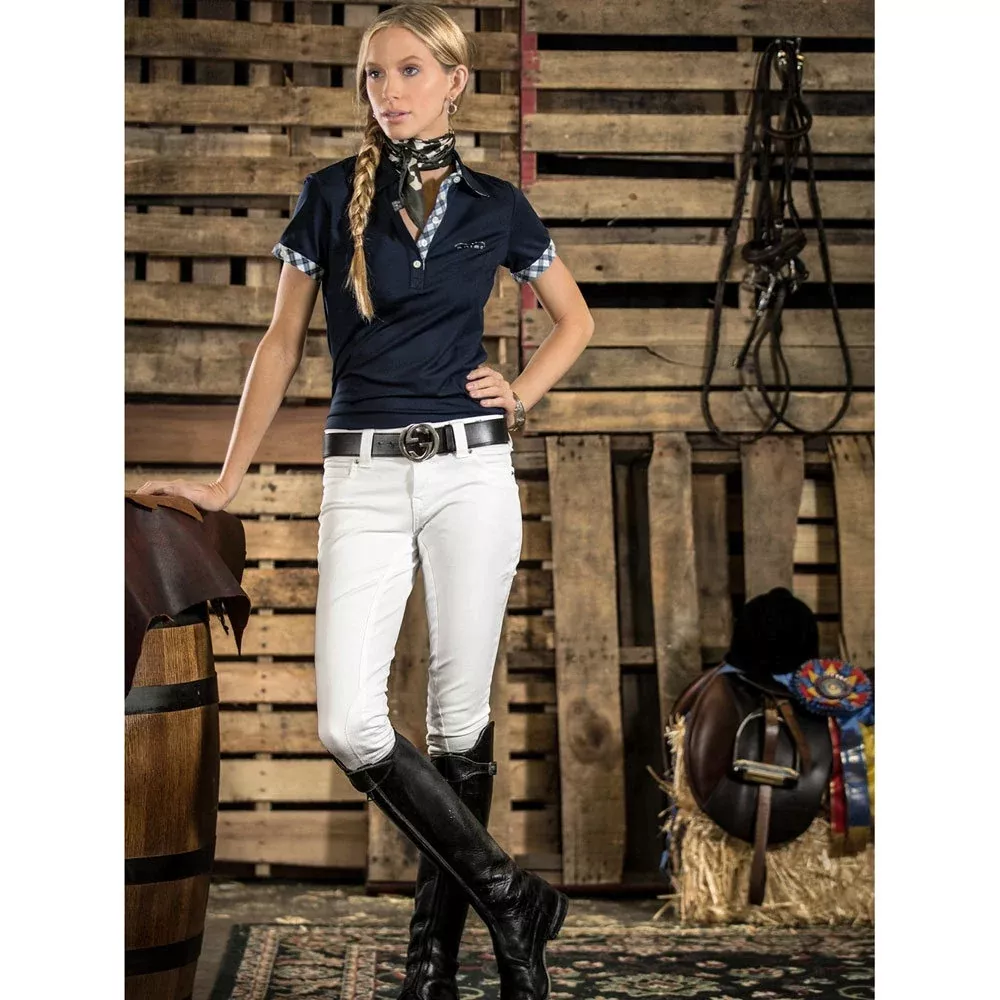 2KGrey Pas Op! Knee Patch Riding Breeches