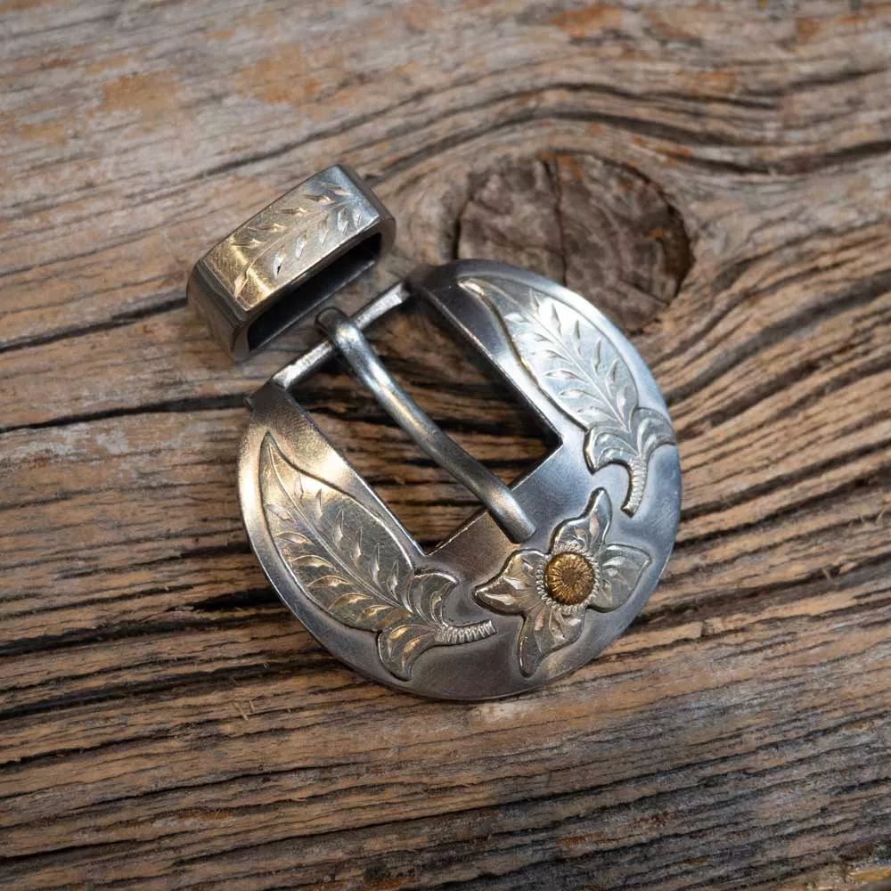 3/4" Wayne Dollar Mounted Headstall Buckle Set