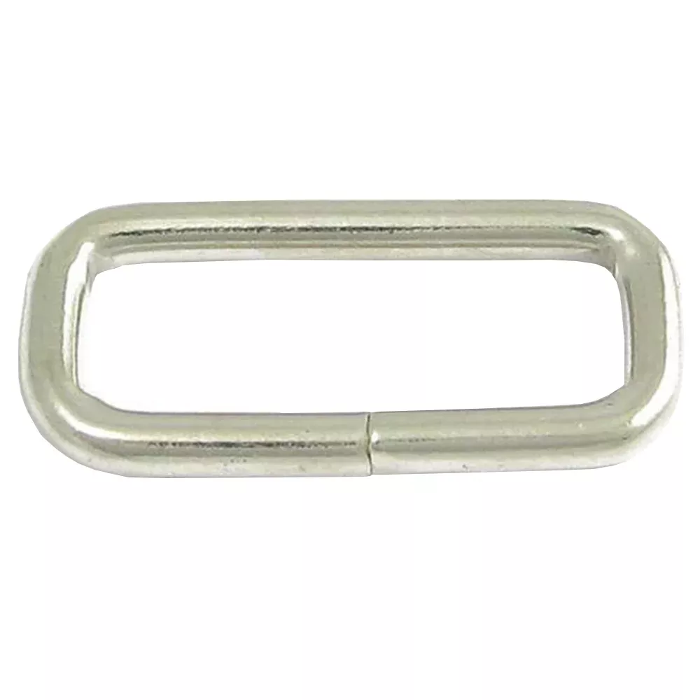 3/8 In X 3/4 Western Horse Wire Rectangle Strap Loop Nickel Plated