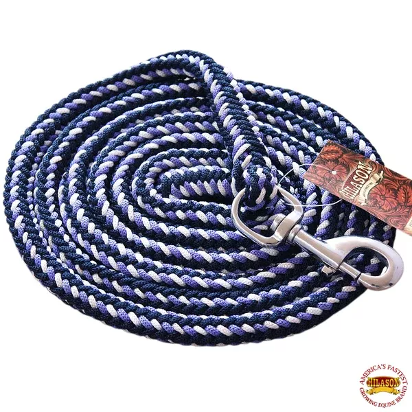 3/8" X 8' Weaver Leather Ends Poly Roper Rein W/ Snap Multi Color