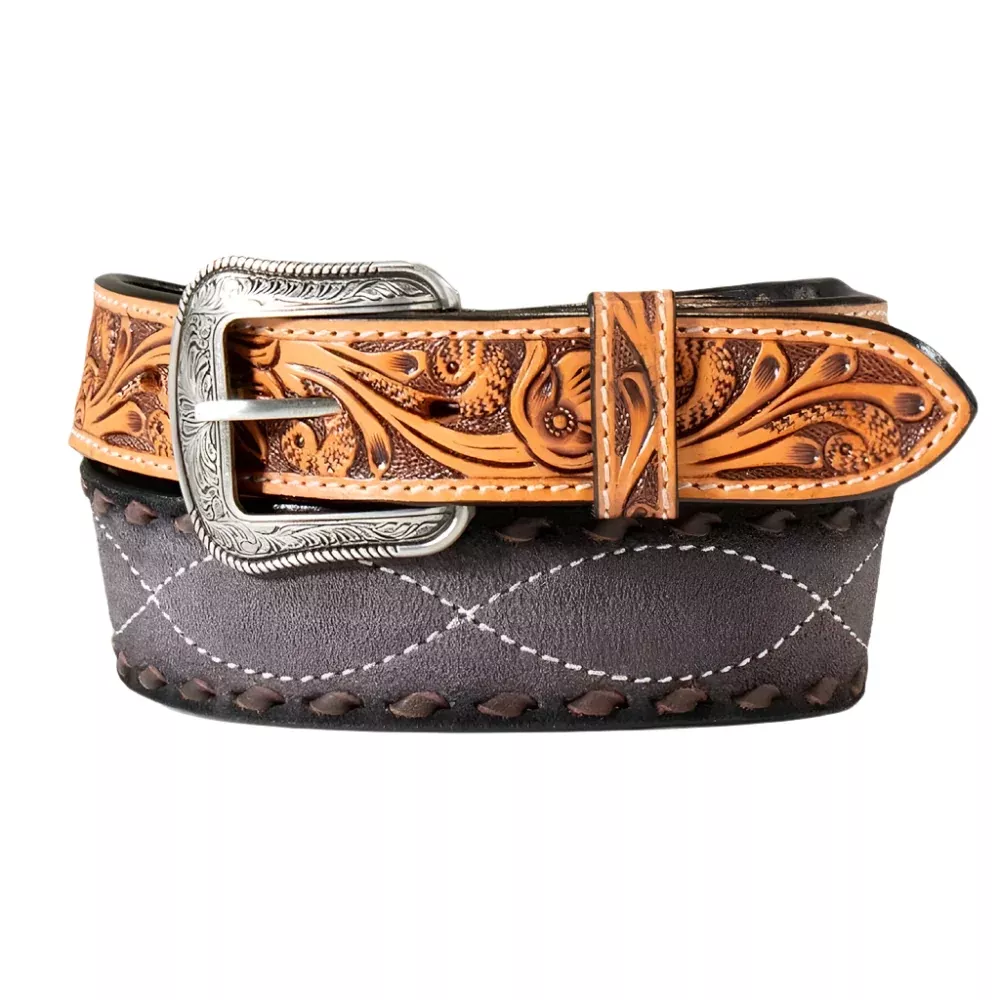3D Men's Roughout Tooled Belt