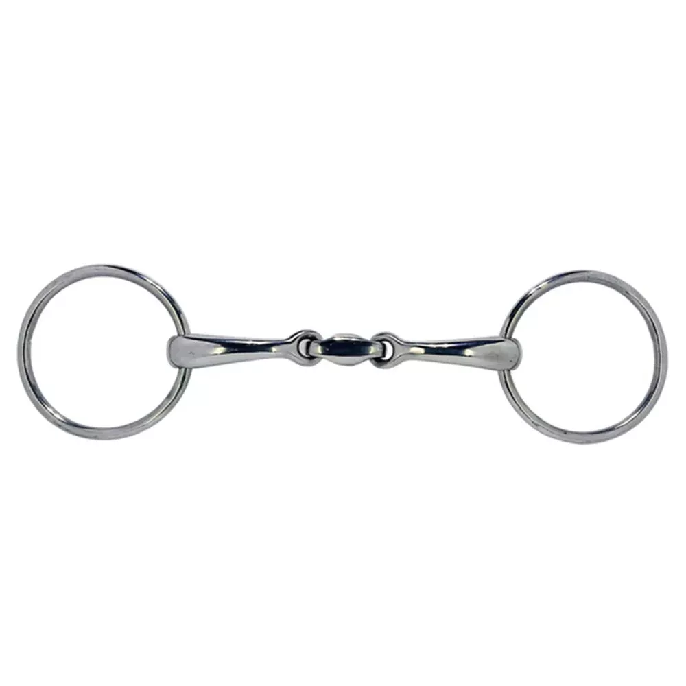 5 1/2 In Professional'S Choice Western Horse Double Break Snaffle Bit Stainless Steel