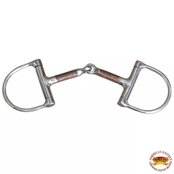 5" Hilason Western Red Copper Horse Mouth Dee Bit W/ 2.5" Ring