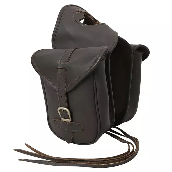 6.5"W x 8"H 3"B Comfytack Soft Leather Saddle Horn Bag Brown