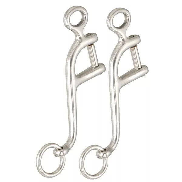 6" Hilason Walking Horse Bit Stainless Steel Interchangeable Cheeks Pair