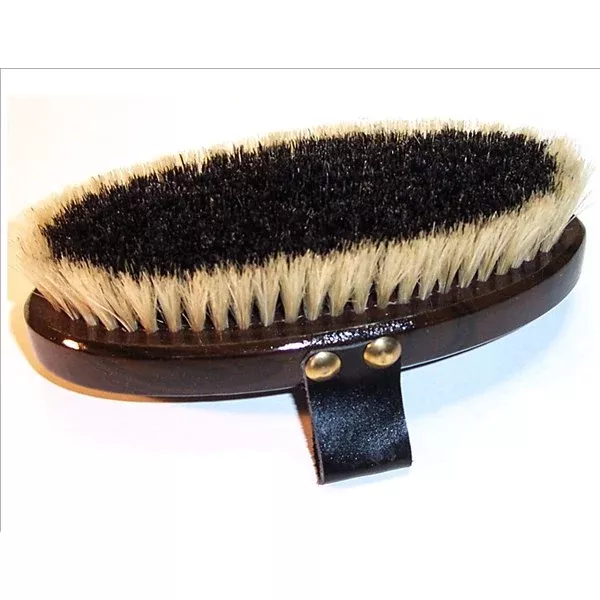 6 ⅜'' HILLBRUSH EQUESTRIAN NATURAL BRISTLE BODY BRUSH WITH STRAP
