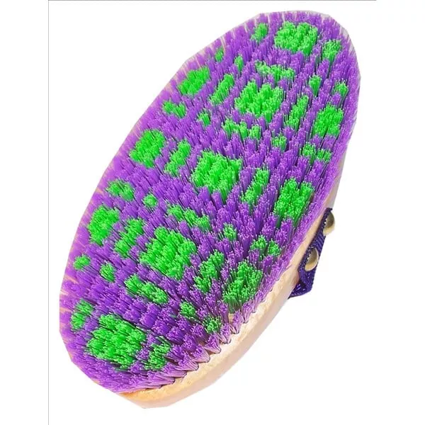 6 ¾'' HILLBRUSH EQUESTRIAN PATTERNED BODY BRUSH WITH STRAP