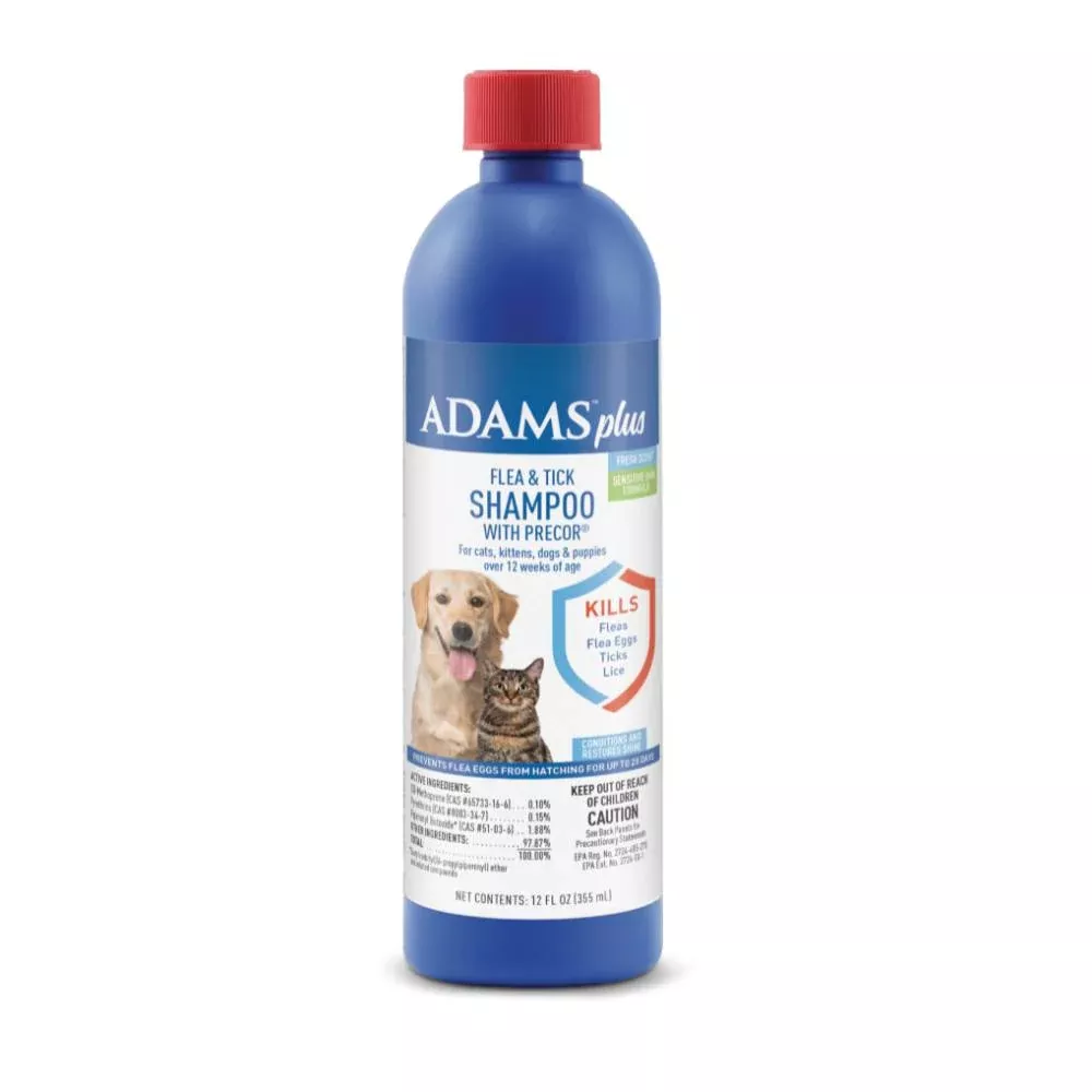 Adams Plus Flea & Tick Shampoo with Precor