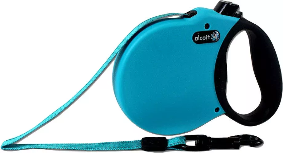 Alcott Adventure Retractable Belt Dog Leash Blue Medium 16 ft