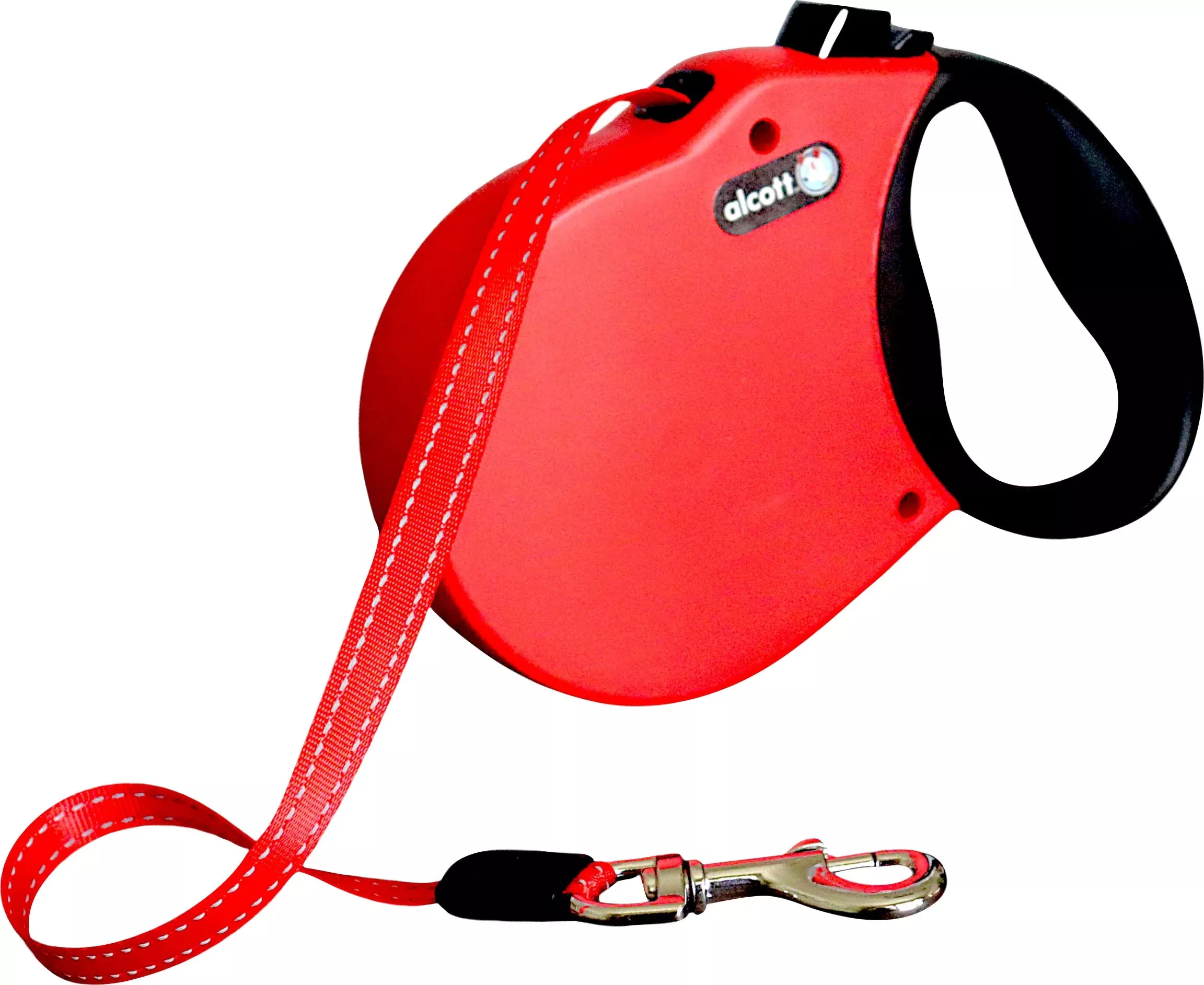 Alcott Adventure Retractable Belt Leash Small 16 ft Red