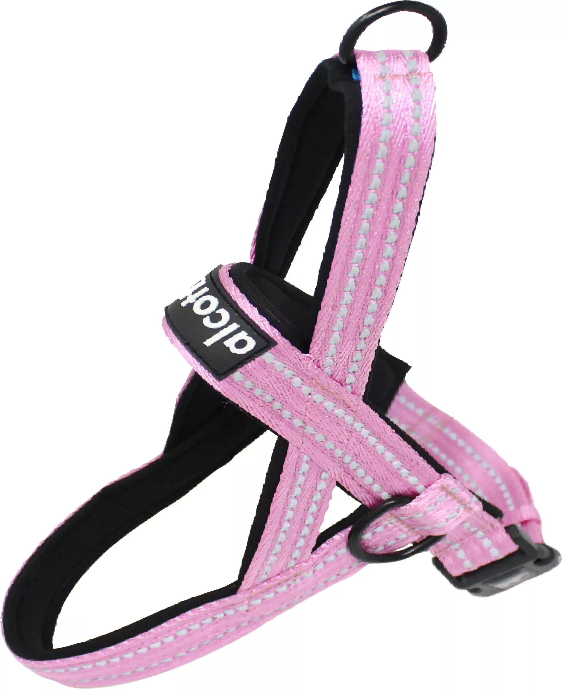 Alcott Rope Norwegian Dog Harness, Medium, Bright Pink