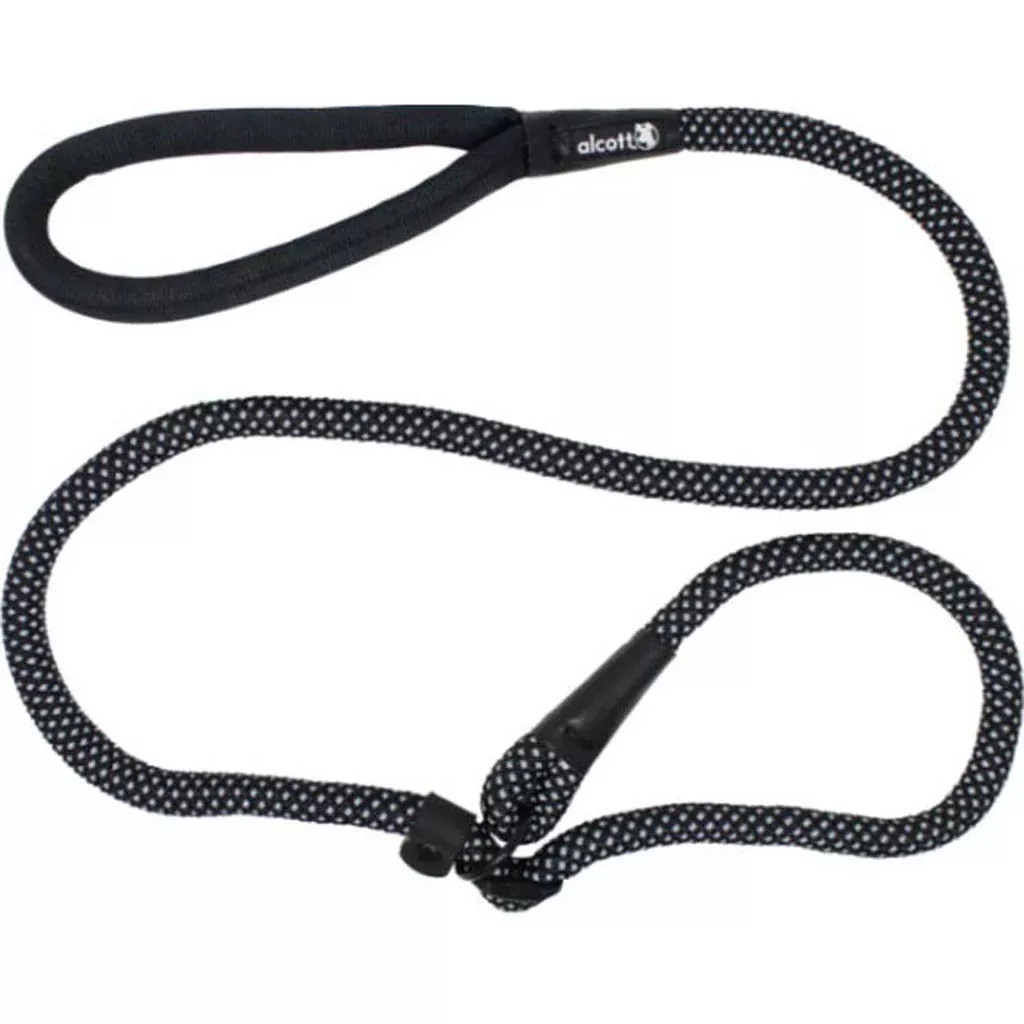 Alcott Slip Rope Leash, Black, 5 ft x 3/4 in