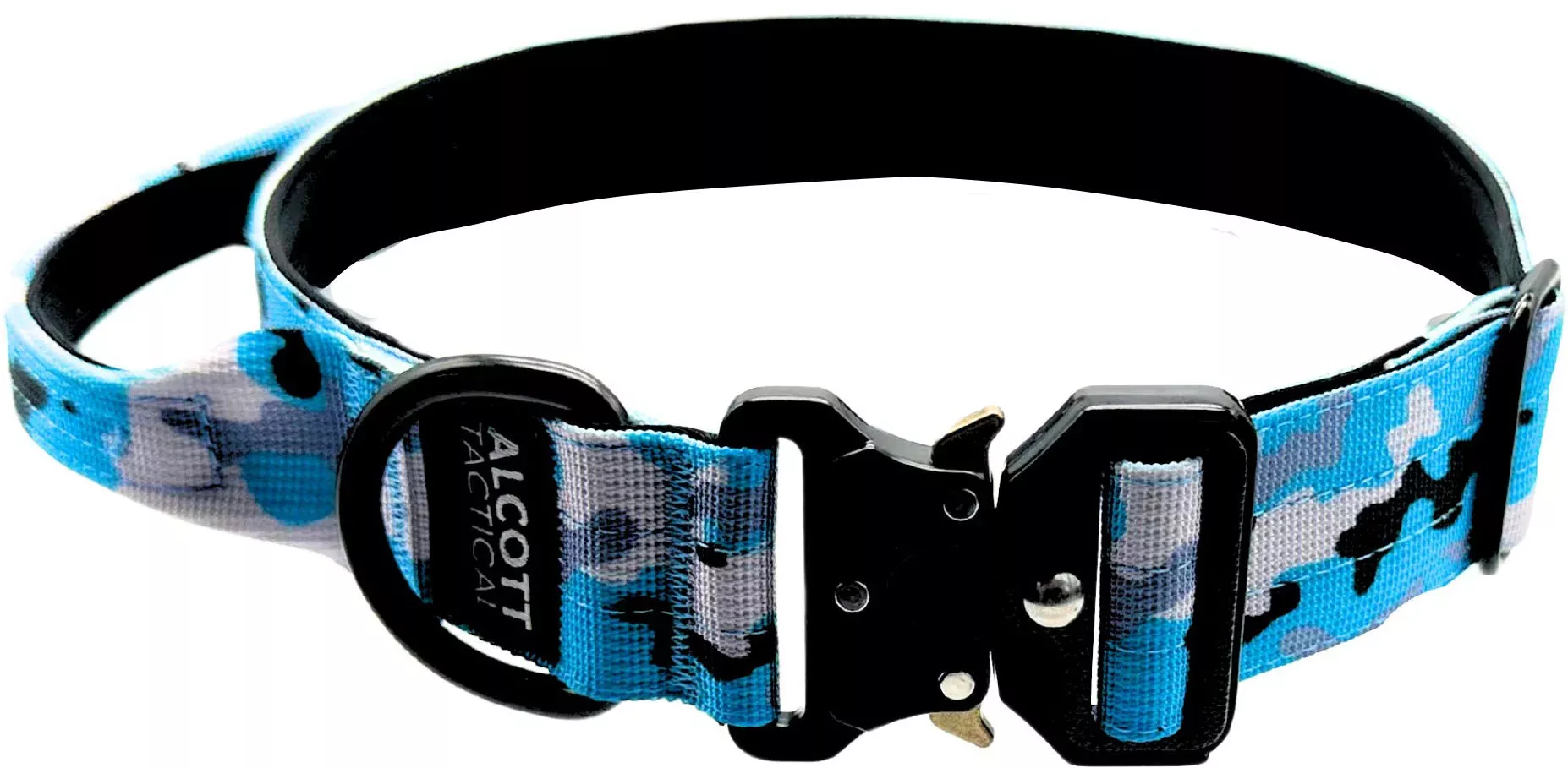 Alcott Tactical Dog Collar, Blue Camo, Large