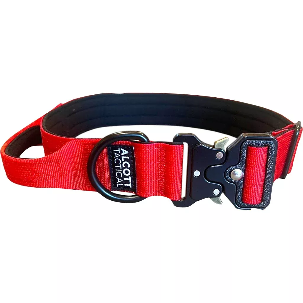 Alcott Tactical Dog Collar, X-Large, Bright Red