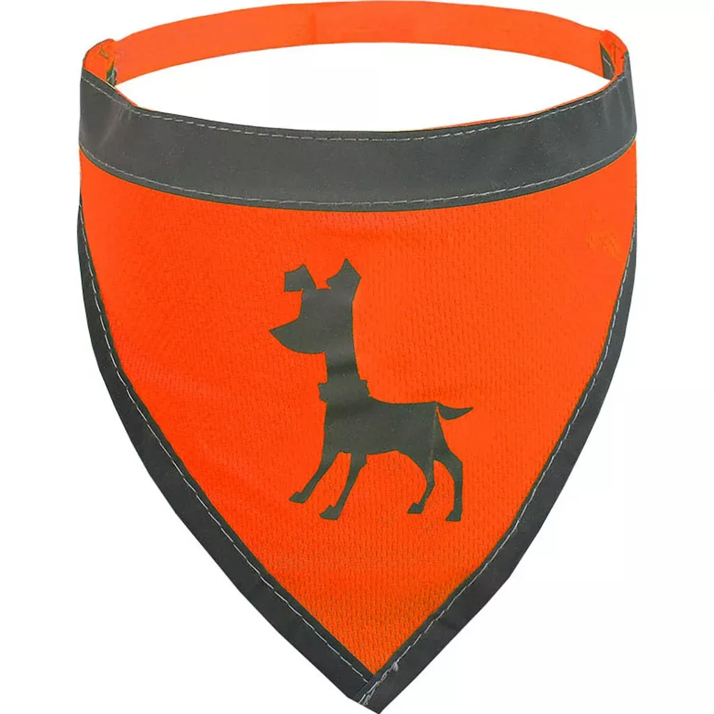 Alcott Visibility Dog Bandana Medium Neon Orange
