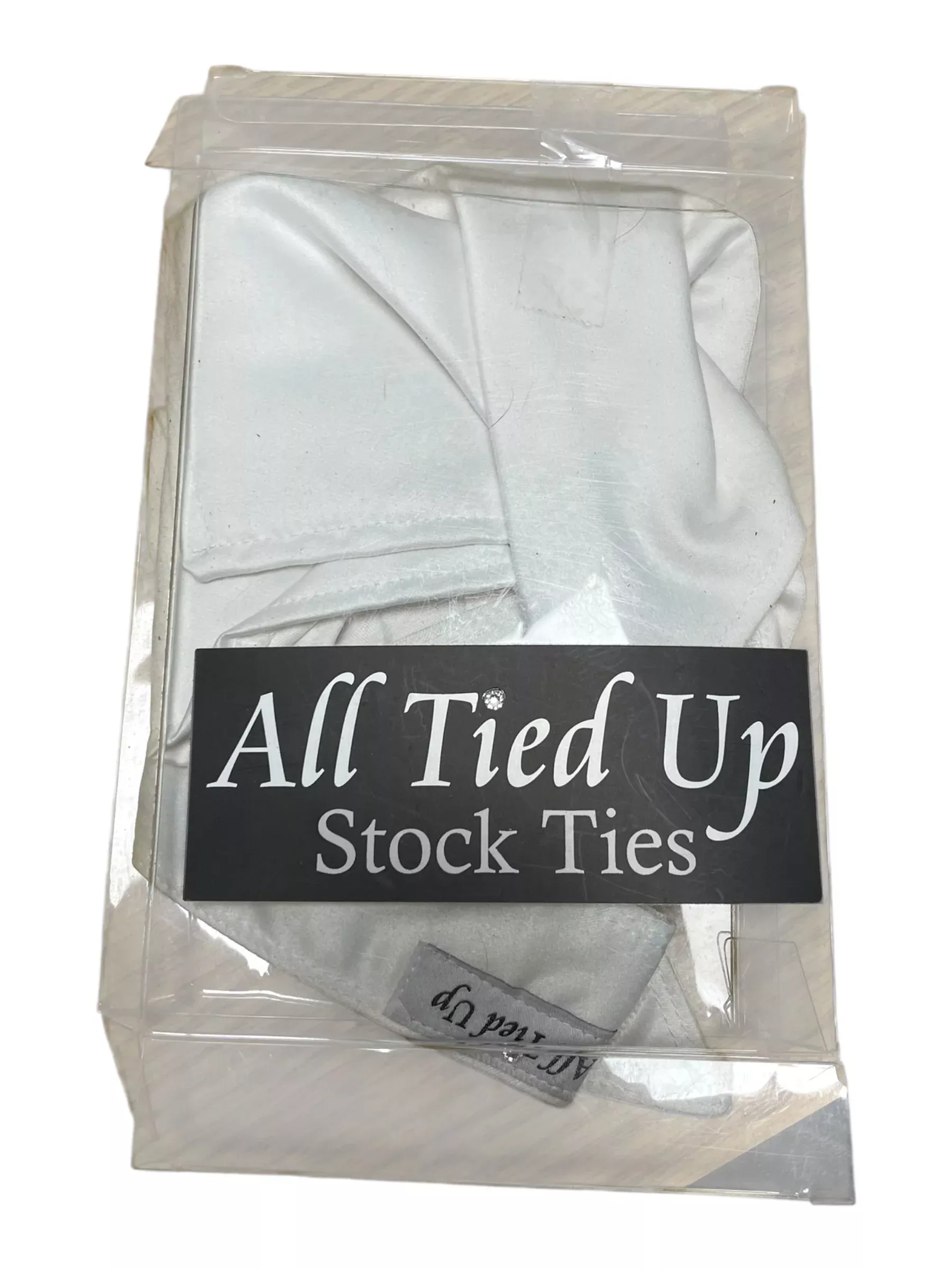 All Tied Up Stock Tie - White/Black - One Size - USED