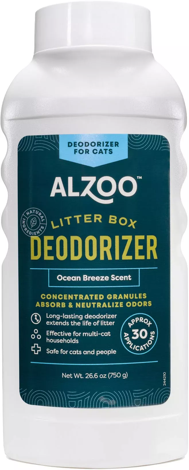 ALZOO Mineral-Based Cat Litter Deodorizer Ocean Breeze 26.6 oz