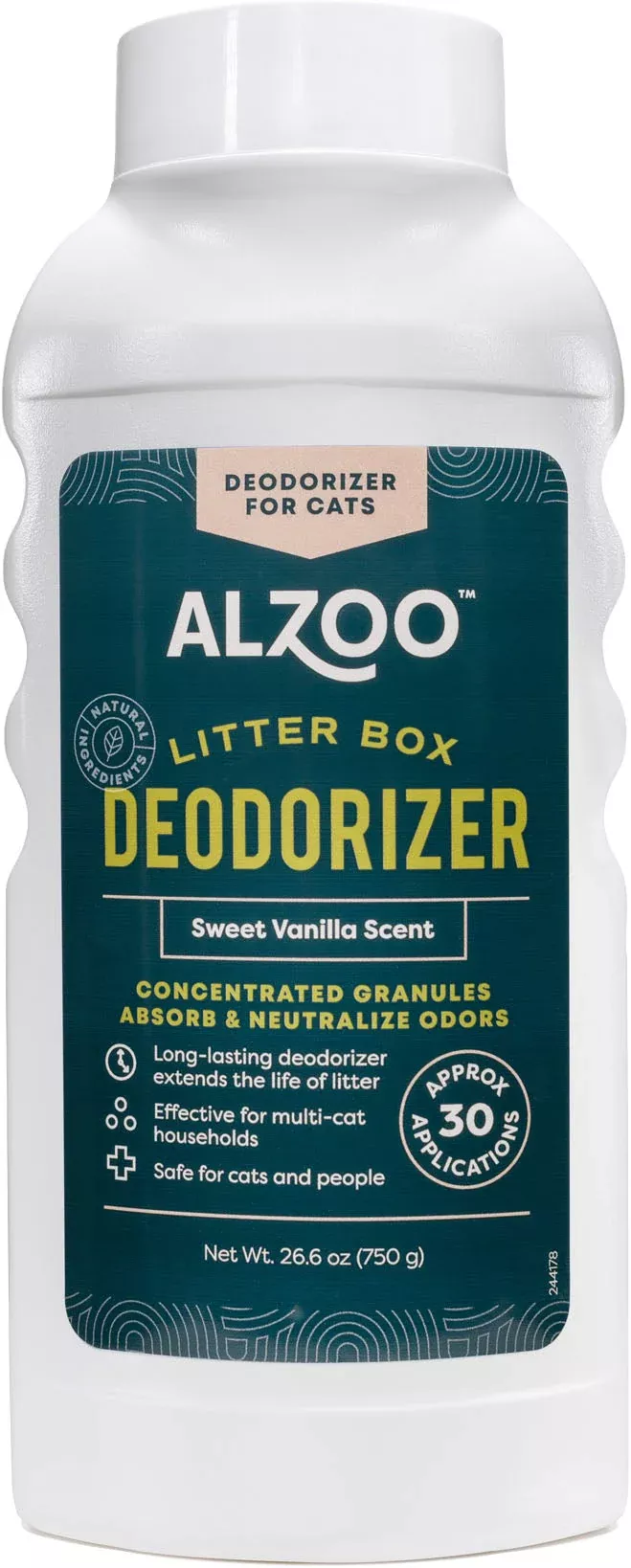 ALZOO Mineral-Based Litter Deodorizer 26.6 oz, Sweet Vanilla
