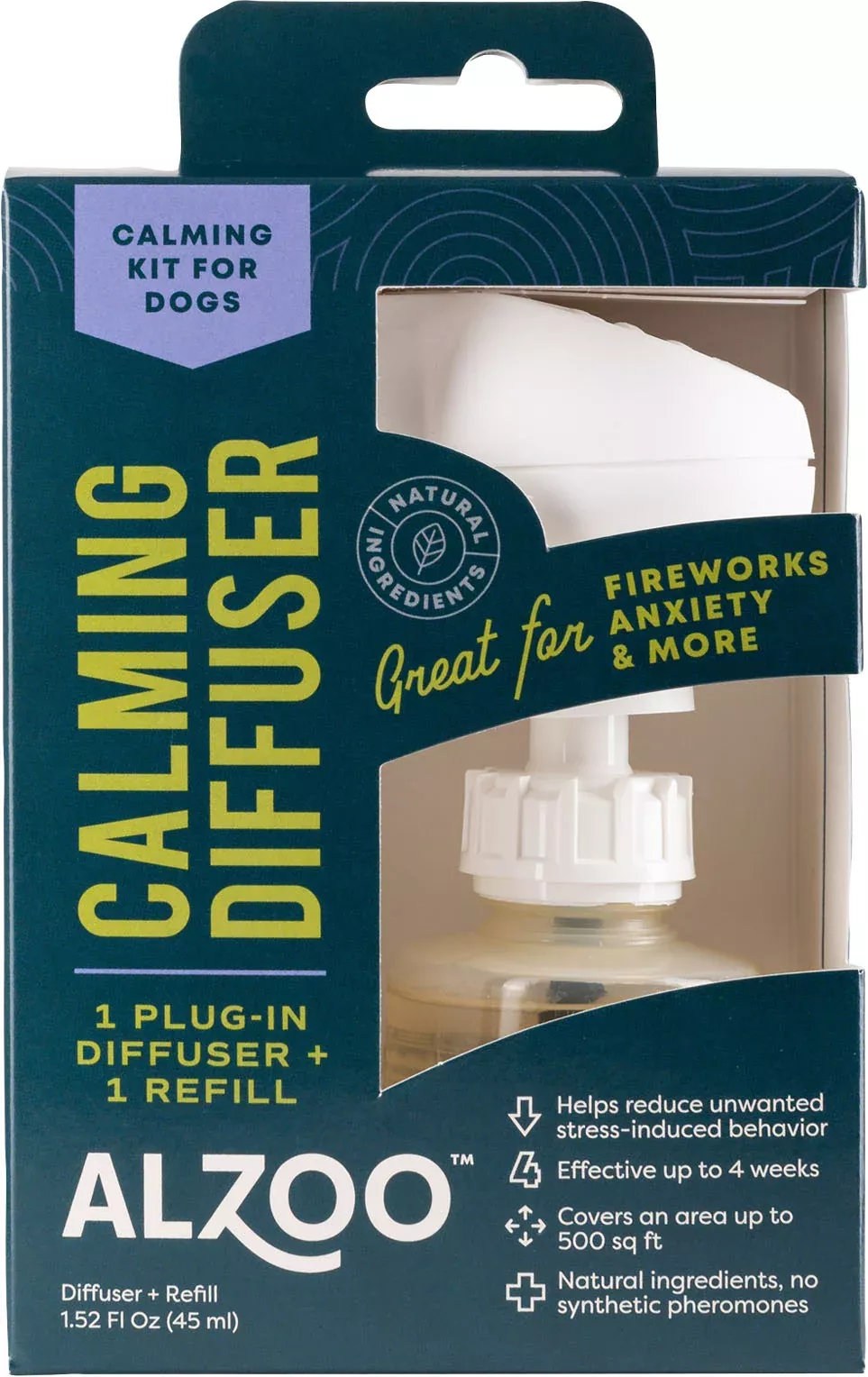 Alzoo Plant-Based Calming Diffuser Kit for Dogs, 1.52 oz