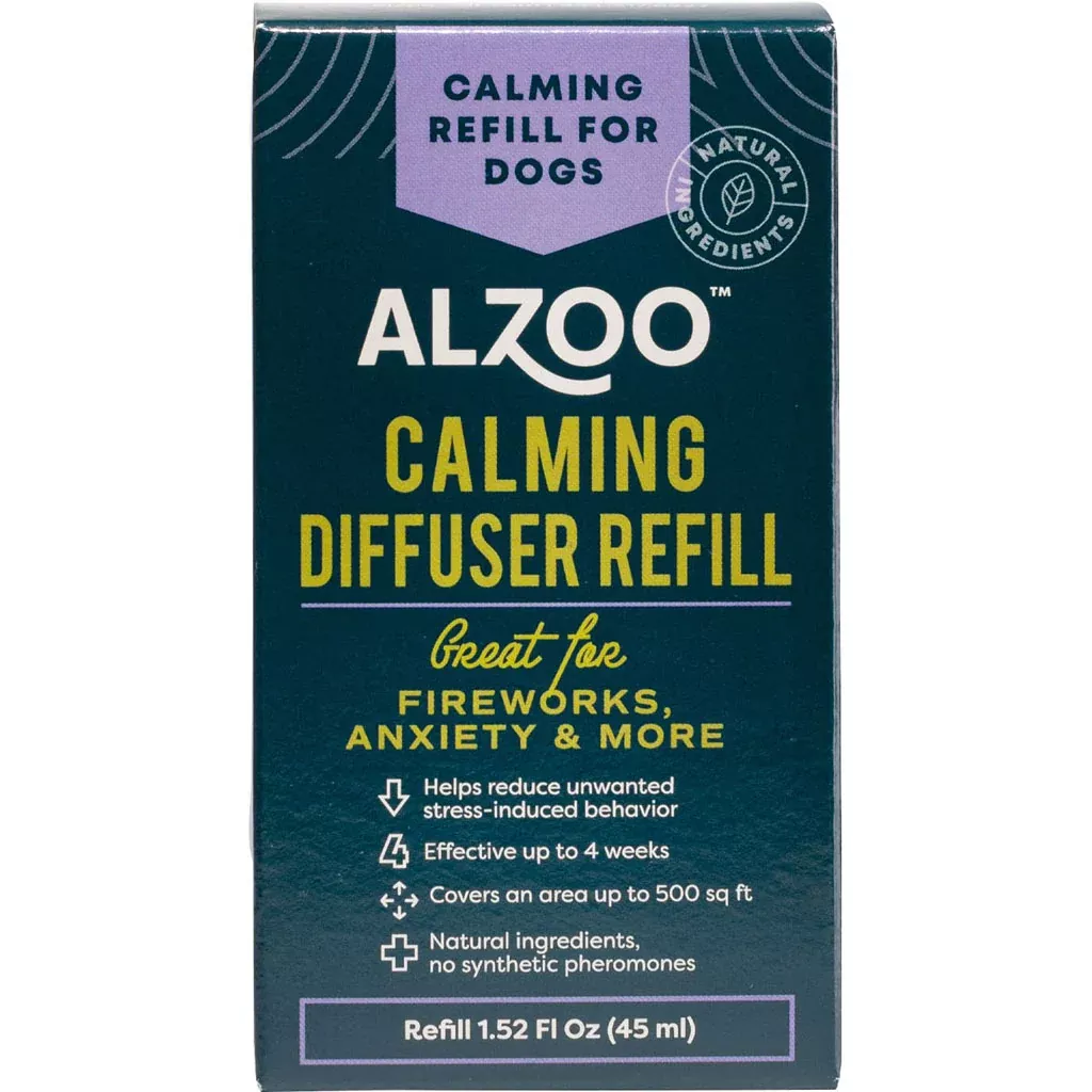 ALZOO Plant-Based Calming Diffuser Refill for Dogs, 1.52 oz