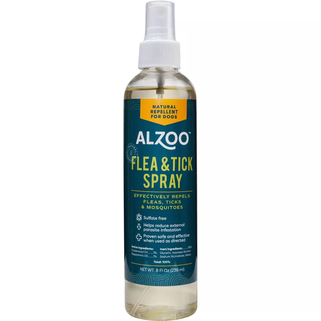 ALZOO Plant Based Flea & Tick Spray 8 oz