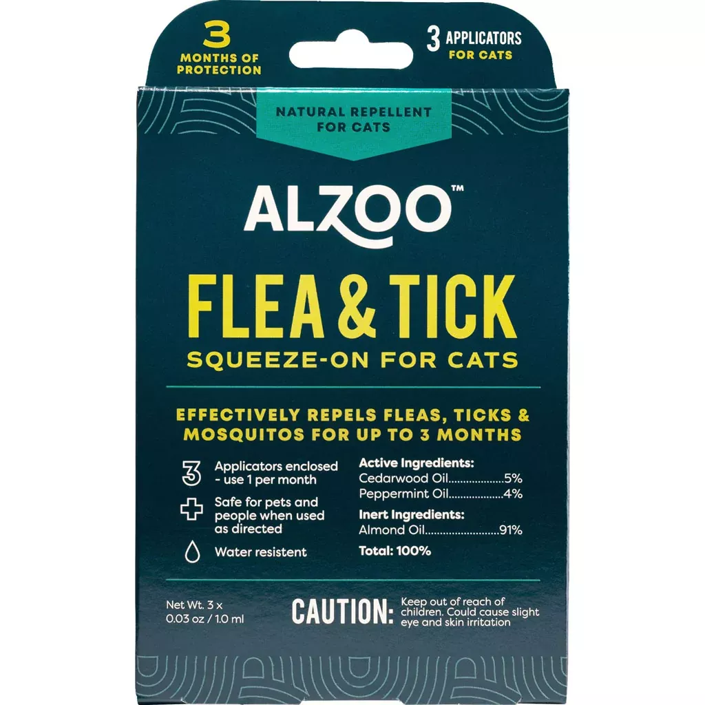 Alzoo Plant Based Flea & Tick Squeeze-On for Cats