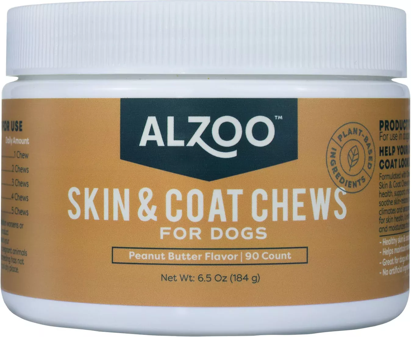 Alzoo Plant-Based Skin & Coat Soft Chews 90 Count