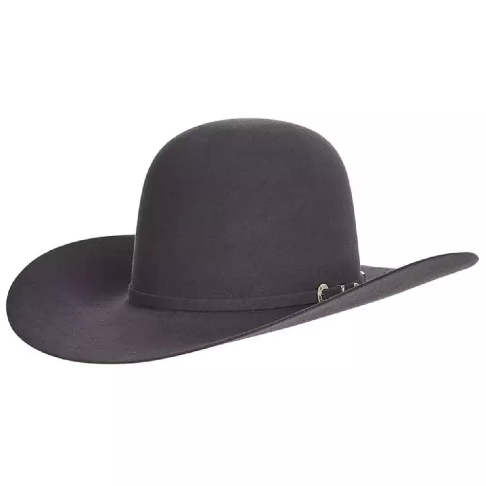 American 40X Steel 4 1/2" Open Crown Round Oval Felt Hat