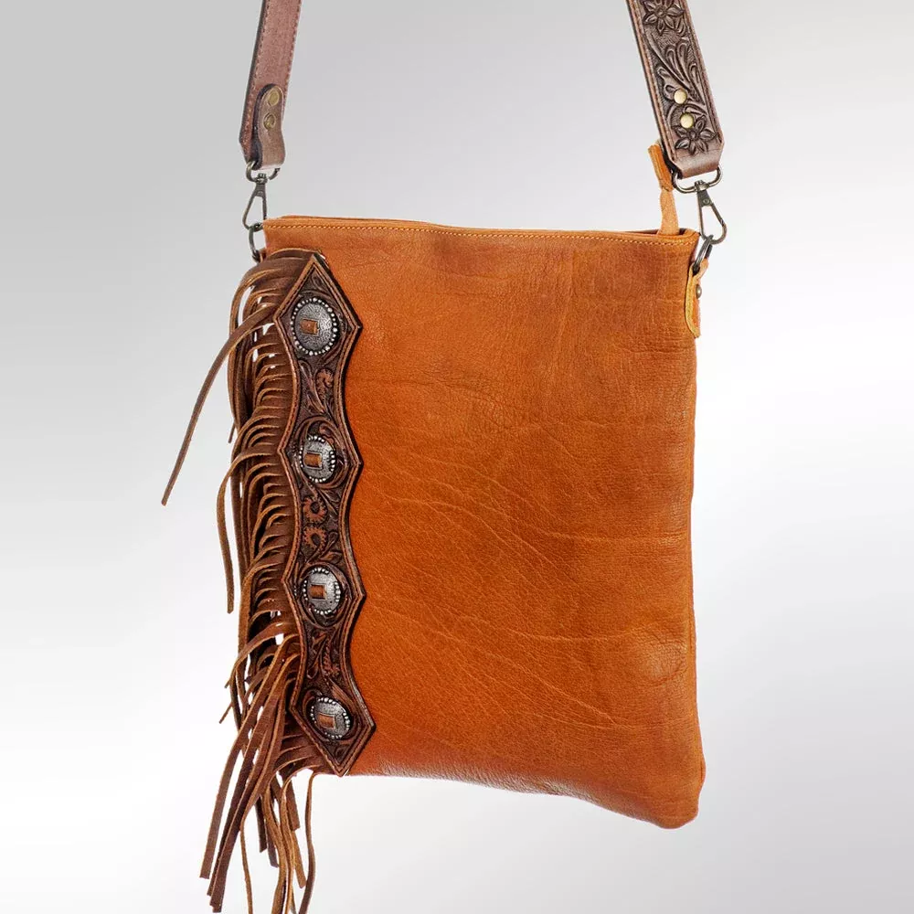American Darling ADBG467 Chaps Bag Hand Tooled Genuine Leather Women Bag Western Handbag Purse