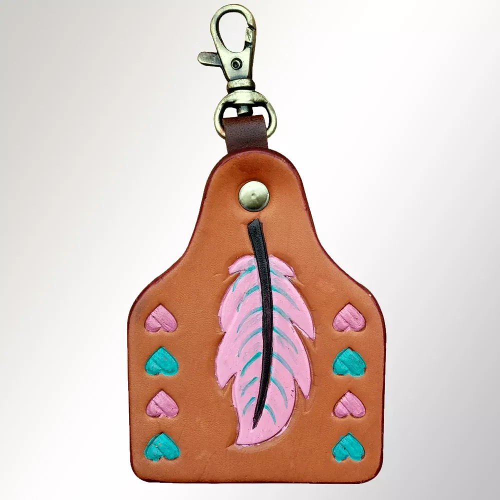 American Darling ADKRX115 Hand Painted Genuine Leather Keyring