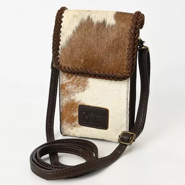 American Darling Cell Phone Holder Hair on Genuine Leather Western Women Bag Purse | Case
