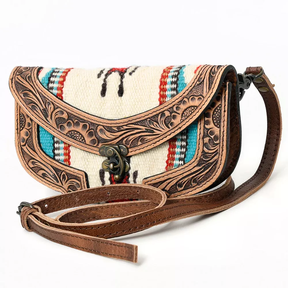 American Darling Cross Body Saddle Blanket Genuine Leather Western Women Bag Handbag Purse | Crossbody for Cute
