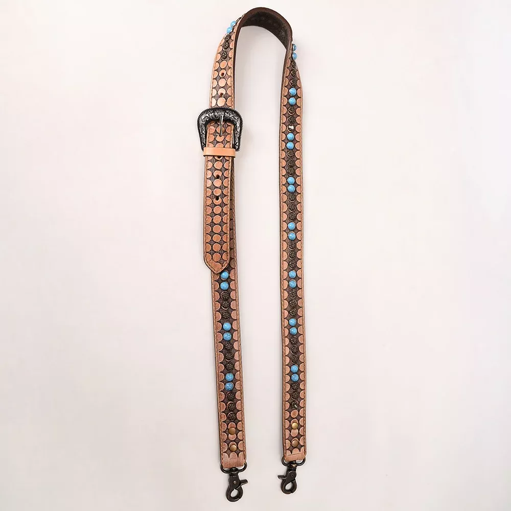 American Darling Hand Tooled Genuine Leather Crossbody Handle Strap for Bag