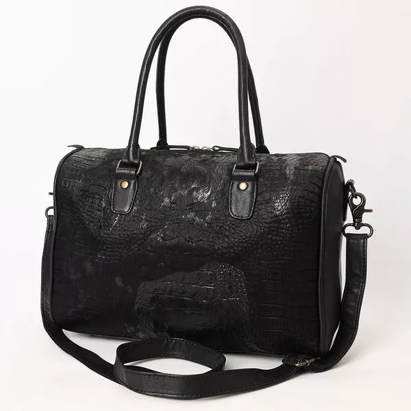 American Darling Western Leather Crocodile Embossed Speedy Bag